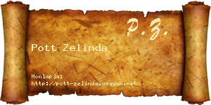Pott Zelinda névjegykártya